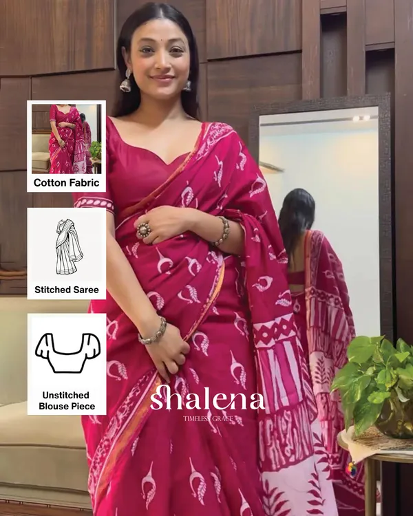 Pink_Color_1_-_Minute_Ready_to_Wear_Mulmul_Cotton_Saree_with_Blouse_Piece
