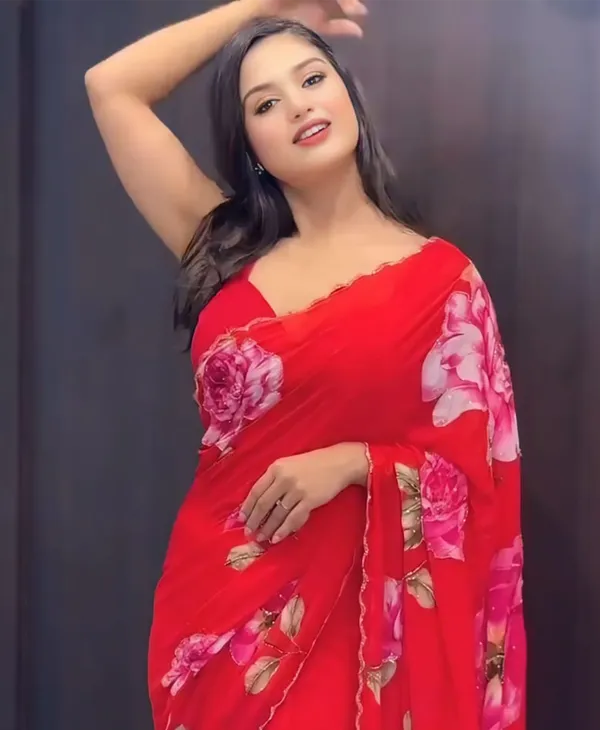Red_Color_Georgette_1_-_Minute_Ready_to_Wear_Saree_with_Blouse_Piece