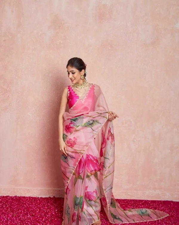 Light_Pink_Color_1-Minute_Ready_To_Wear_Organza_Silk_Saree_with_Moti_Embroidery_Work_&_Stitched_Blouse