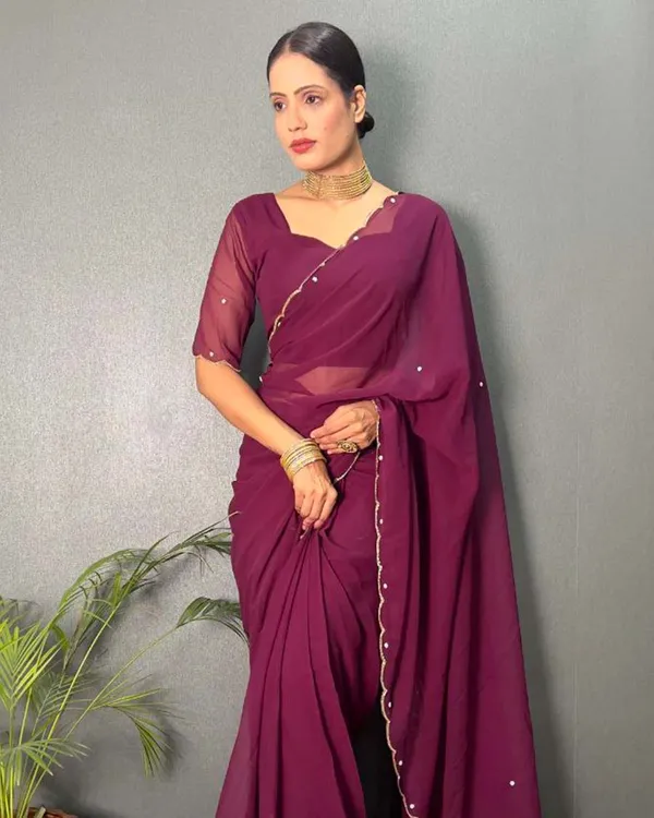Purple_Color_1_-_Minute_Ready_to_Wear_Fux_Georgette_Saree_with_Unstitch_Blouse_Piece