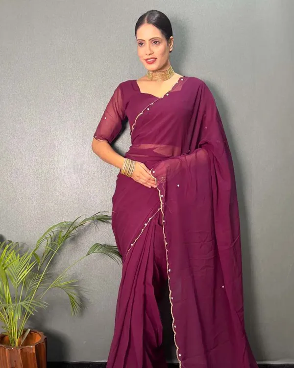 Purple_Color_1_-_Minute_Ready_to_Wear_Fux_Georgette_Saree_with_Unstitch_Blouse_Piece