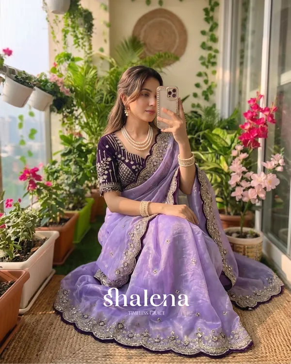 Energetic_Lavender_Fendy_Silk_Sequence_Embroidery_Work_Saree_With_Stitched_Blouse