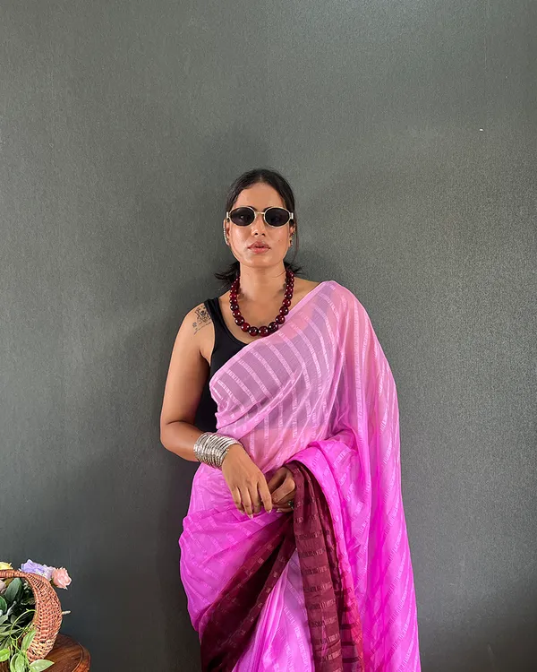 Light_Purple_Color_1-Minute_Ready_To_Wear_Georgette_Saree_With_Blouse_Piece