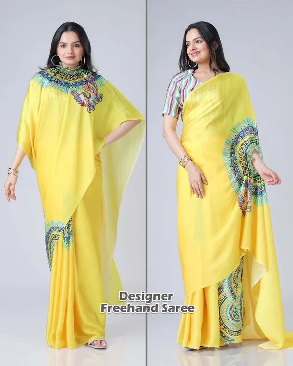 Yellow_Color_1_-_Minute_Ready_to_Wear_satin_silk_Saree_with_Unstitch_Blouse_Piece