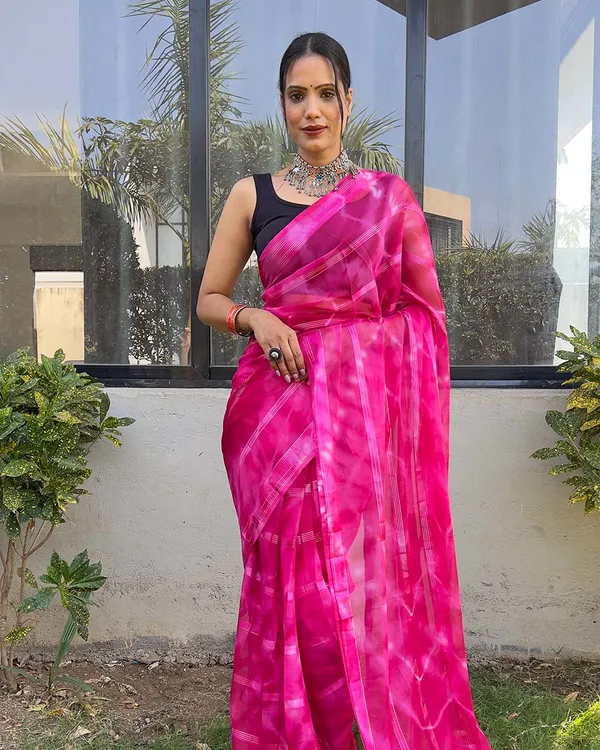 Pink_color_1-Minute_Ready_To_Wear_Naylon_Saree_With_Blouse_Piece