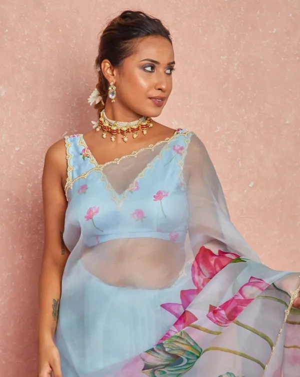 Light_Blue_Color_1-Minute_Ready_To_Wear_Organza_Silk_Saree_with_Moti_Embroidery_Work_&_Stitched_Blouse