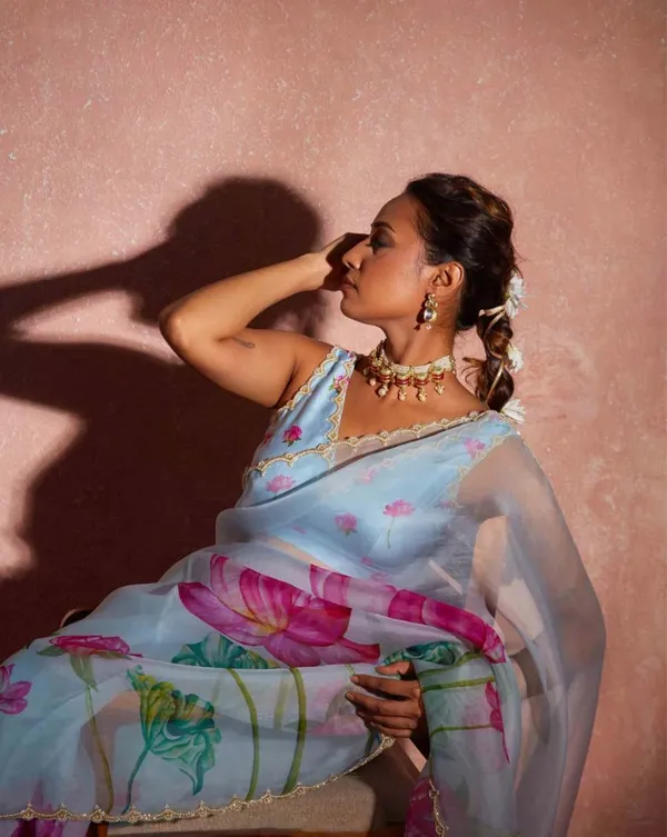 Light_Blue_Color_1-Minute_Ready_To_Wear_Organza_Silk_Saree_with_Moti_Embroidery_Work_&_Stitched_Blouse