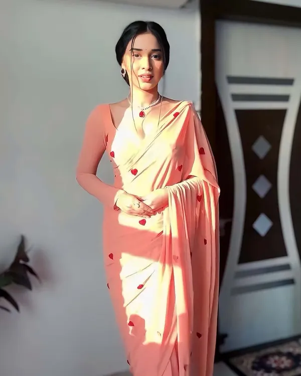 Light_Saffron_Color_1-Minute_Ready_To_Wear_Georgette_Saree_With_Blouse_Piece