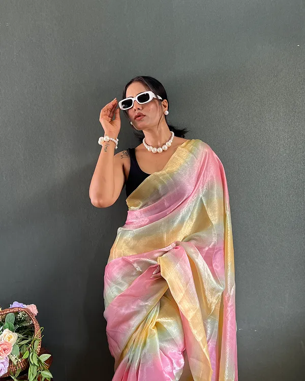 Light_Pink_And_Beige_Color_1-Minute_Ready_To_Wear_Georgette_Saree_With_Blouse_Piece