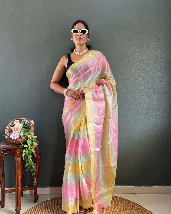 Light_Pink_And_Beige_Color_1-Minute_Ready_To_Wear_Georgette_Saree_With_Blouse_Piece