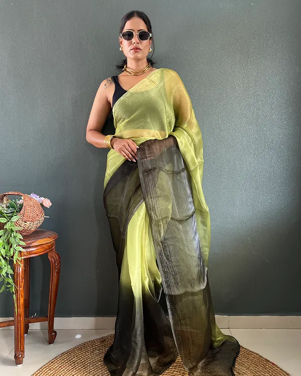 Perrot_Green_Color_1-Minute_Ready_To_Wear_Georgette_Saree_With_Blouse_Piece