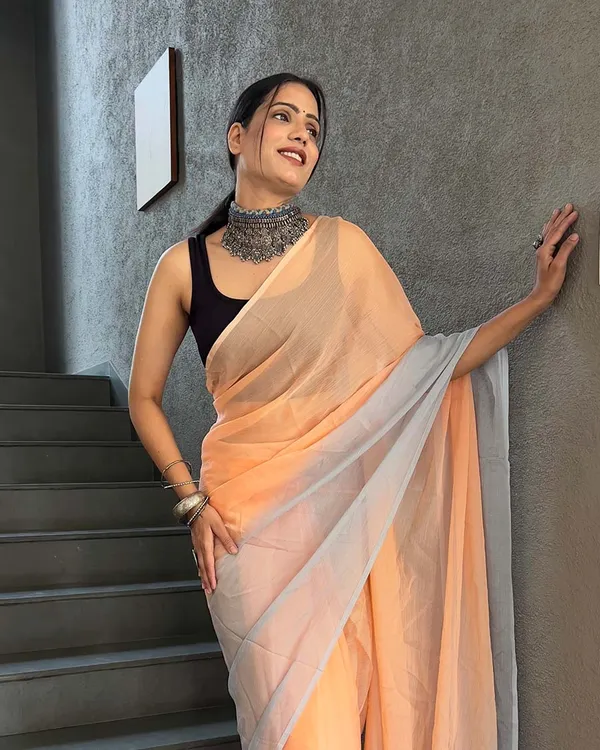 Orange_Color_1-Minute_Ready_To_Wear_Georgette_Saree_With_Blouse_Piece