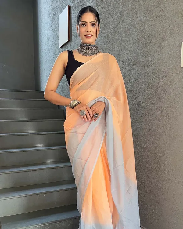 Orange_Color_1-Minute_Ready_To_Wear_Georgette_Saree_With_Blouse_Piece