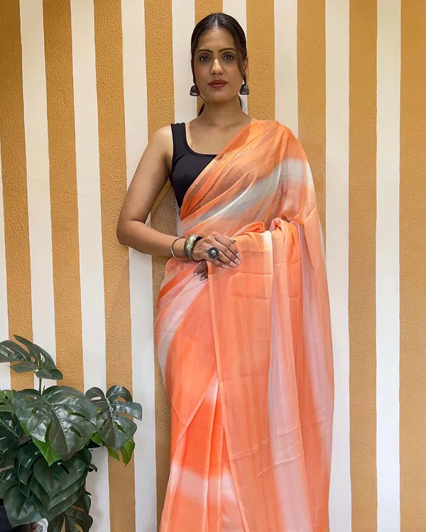 Orange_Color_1-Minute_Ready_To_Wear_Naylon_Saree_With_Blouse_Piece
