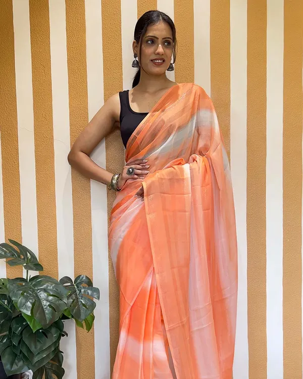 Orange_Color_1-Minute_Ready_To_Wear_Naylon_Saree_With_Blouse_Piece
