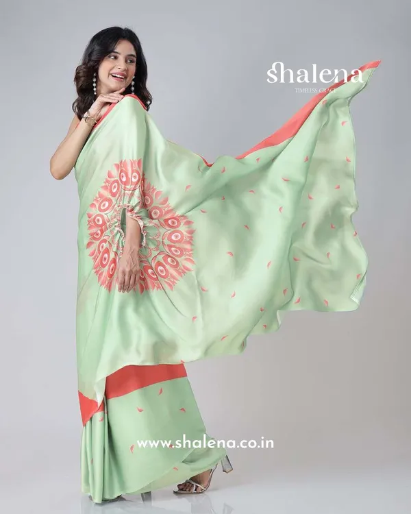 Light_green_Color_1_-_Minute_Ready_to_Wear_Satin_Silk_Saree_with_Unstitch_Blouse_Piece