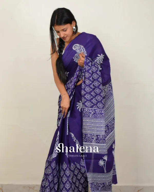 Purple_Color_1_-_Minute_Ready_to_Wear_Mulmul_Cotton_Saree_with_Blouse_Piece