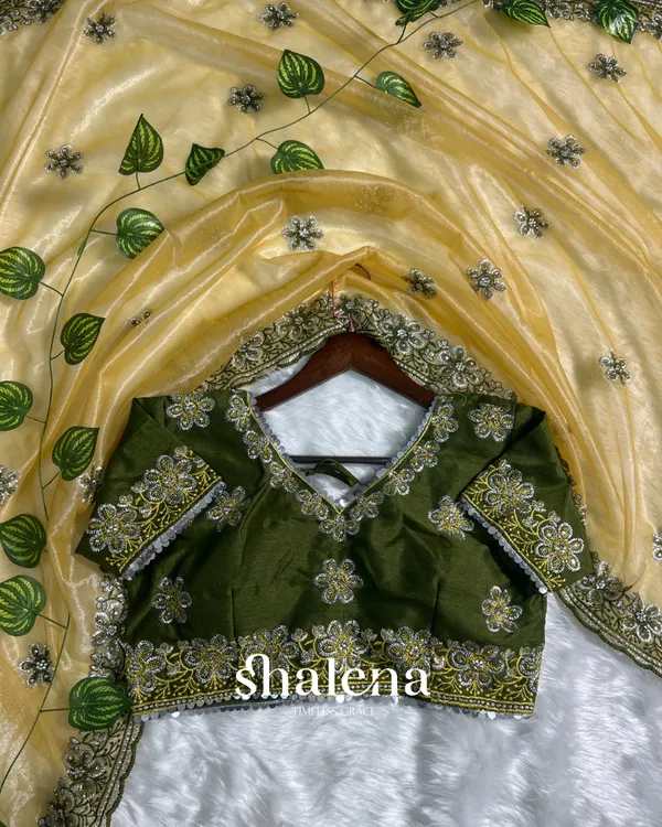 Susurrous_Mustard_Organza_Silk_Saree_With_Marvellous_Full_Stitched_Blouse