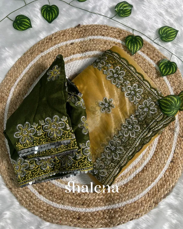 Susurrous_Mustard_Organza_Silk_Saree_With_Marvellous_Full_Stitched_Blouse