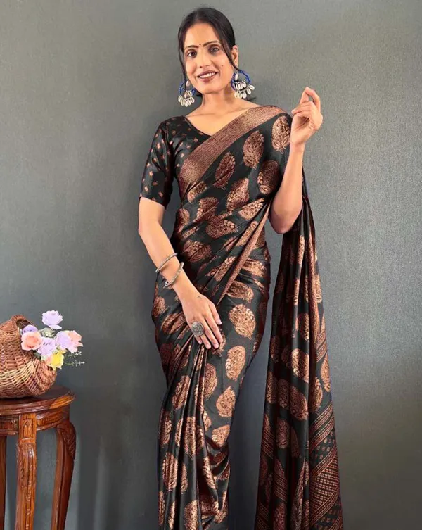 Black_Color_1_-_Minute_Ready_to_Wear_Moss_Silk_Saree_with_Unstitch_Blouse_Piece