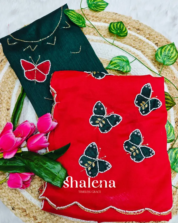 Nectarous_Red_Georgette_Butterfly_Hand_Work_Saree