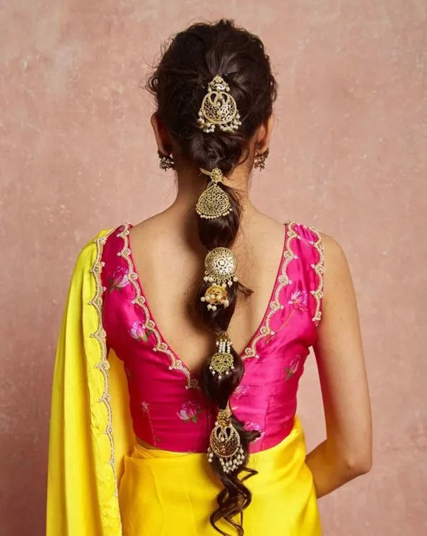 Yellow_Color_1-Minute_Ready_To_Wear_Organza_Silk_Saree_with_Moti_Embroidery_Work_&_Stitched_Blouse