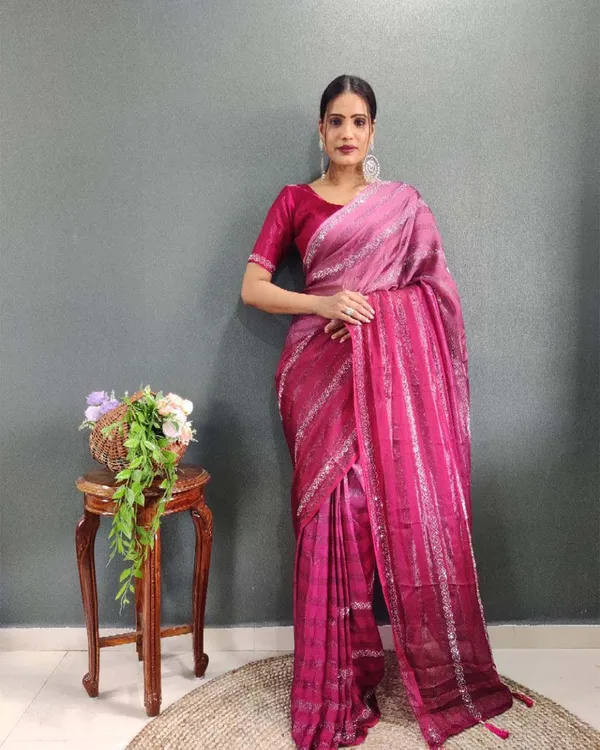 Lite_pink_Color_1_-_Minute_Ready_to_Wear_Zari_Woven_Saree_with_Unstitch_Blouse_Piece
