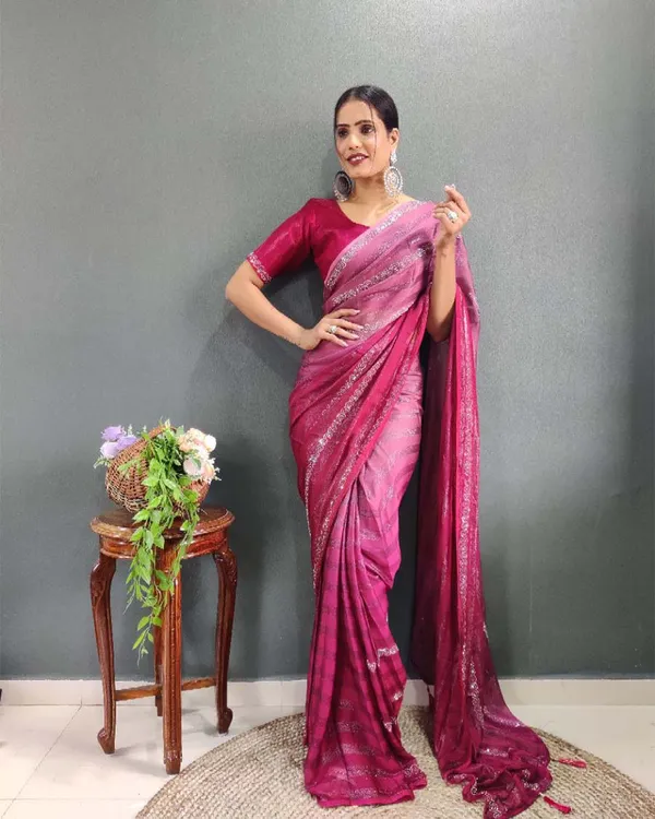 Lite_pink_Color_1_-_Minute_Ready_to_Wear_Zari_Woven_Saree_with_Unstitch_Blouse_Piece
