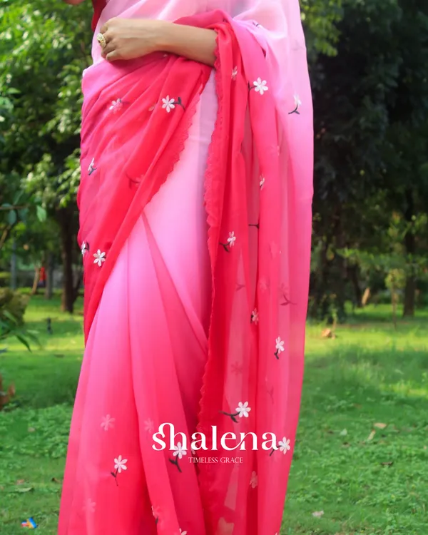 Pink_and_Light_Pink_Georgette_Saree_with_Embroidery_and_Sequence_Work_Blouse_Piece