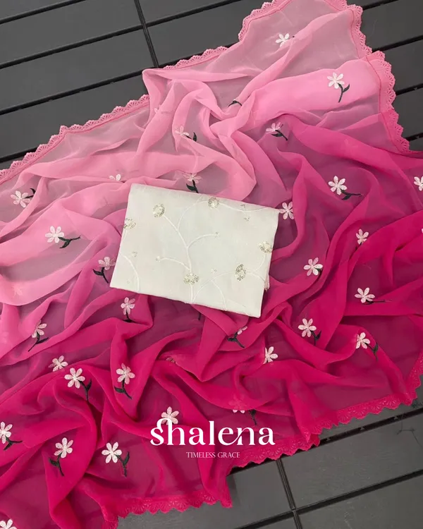 Pink_and_Light_Pink_Georgette_Saree_with_Embroidery_and_Sequence_Work_Blouse_Piece