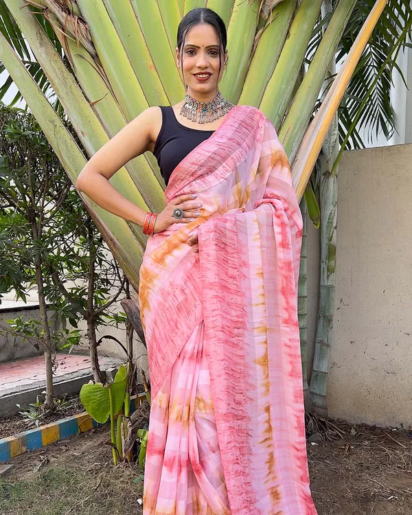 Light_Pink_color_1-Minute_Ready_To_Wear_Naylon_Saree_With_Blouse_Piece