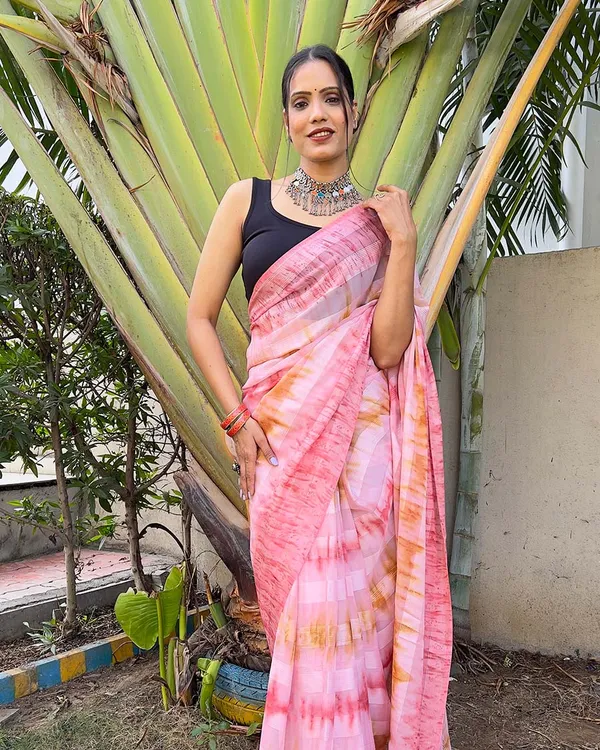 Light_Pink_color_1-Minute_Ready_To_Wear_Naylon_Saree_With_Blouse_Piece