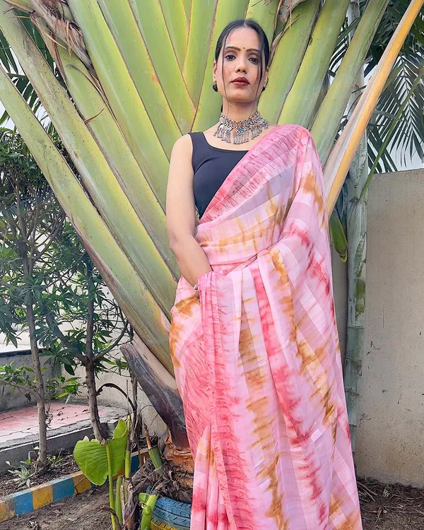 Light_Pink_color_1-Minute_Ready_To_Wear_Naylon_Saree_With_Blouse_Piece