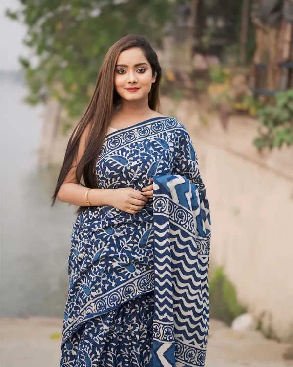 Blue_Color_1-Minute_Ready_to_Wear_Premium_Cotton_Saree_with_Blouse_Piece
