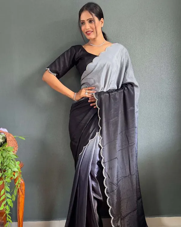 Dual_color_Color_1_-_Minute_Ready_to_Wear_Chinnon_Silk_Saree_with_Unstitch_Blouse_Piece