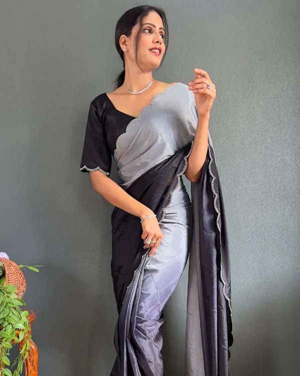 Dual_color_Color_1_-_Minute_Ready_to_Wear_Chinnon_Silk_Saree_with_Unstitch_Blouse_Piece