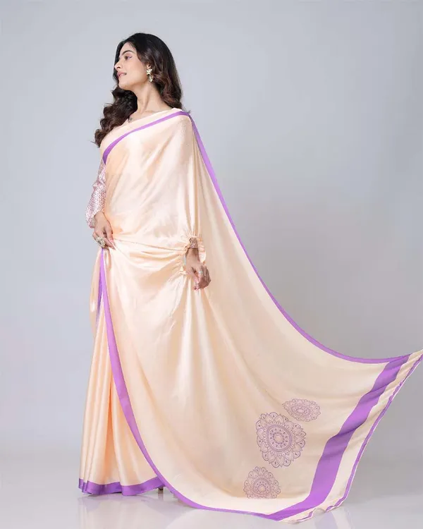 Cream__Color_1_-_Minute_Ready_to_Wear_Satin_Silk_Saree_with_Unstitch_Blouse_Piece
