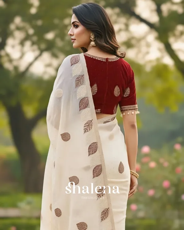 Lagniappe_Off_White_Fancy_Silk_Embroidery_Work_Saree_With_Stitched_Blouse