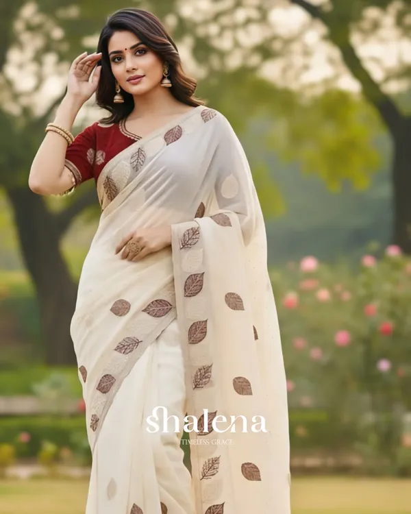 Lagniappe_Off_White_Fancy_Silk_Embroidery_Work_Saree_With_Stitched_Blouse