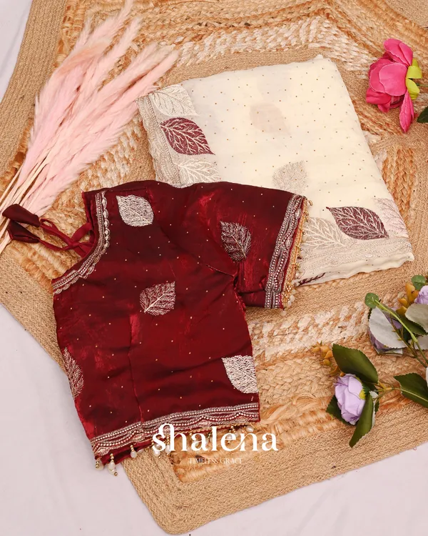 Lagniappe_Off_White_Fancy_Silk_Embroidery_Work_Saree_With_Stitched_Blouse