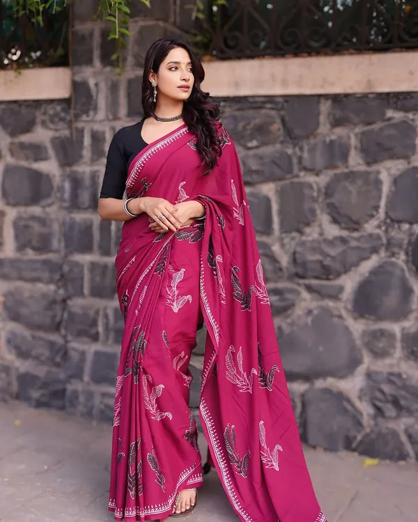 Pink_Color_Mulmul_Cotton_1_-_Minute_Ready_to_Wear_Saree_with_Pocket_and__Blouse_Piece