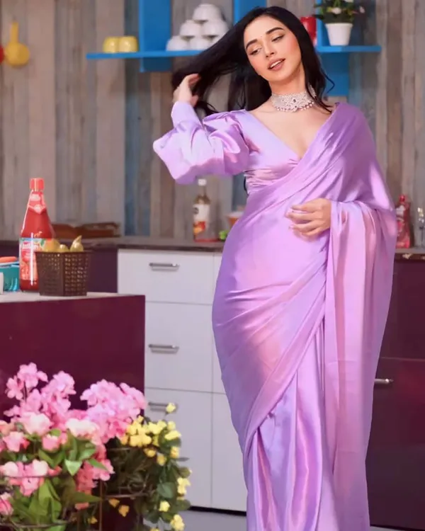 Calm_Purple_Color_1-Minute_Ready_To_Wear_Satin_Saree_With_Blouse_Piece
