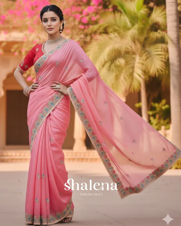 Precious_Pink_Embroidery_Work_Cursh_Silk_Saree_With_Stunning_Full_Stitched_Blouse