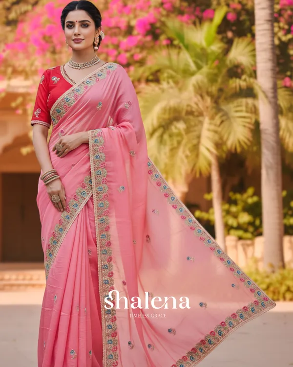 Precious_Pink_Embroidery_Work_Cursh_Silk_Saree_With_Stunning_Full_Stitched_Blouse