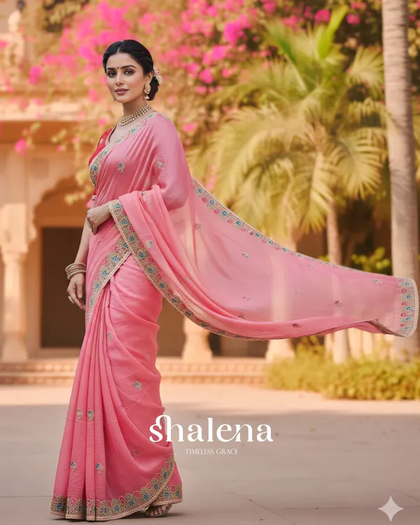 Precious_Pink_Embroidery_Work_Cursh_Silk_Saree_With_Stunning_Full_Stitched_Blouse