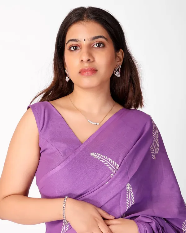 Purple_Color_Mulmul_Cotton_1_-_Minute_Ready_to_Wear_Saree_with_Pocket_and__Blouse_Piece