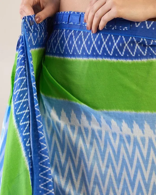 Blue_Color_Mulmul_Cotton_1_-_Minute_Ready_to_Wear_Saree_with_Pocket_and_Blouse_Piece