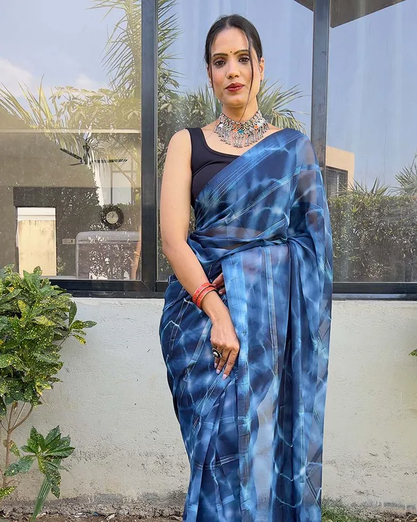 Blue_color_1-Minute_Ready_To_Wear_Naylon_Saree_With_Blouse_Piece