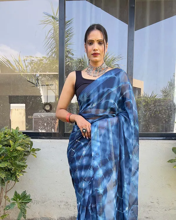 Blue_color_1-Minute_Ready_To_Wear_Naylon_Saree_With_Blouse_Piece