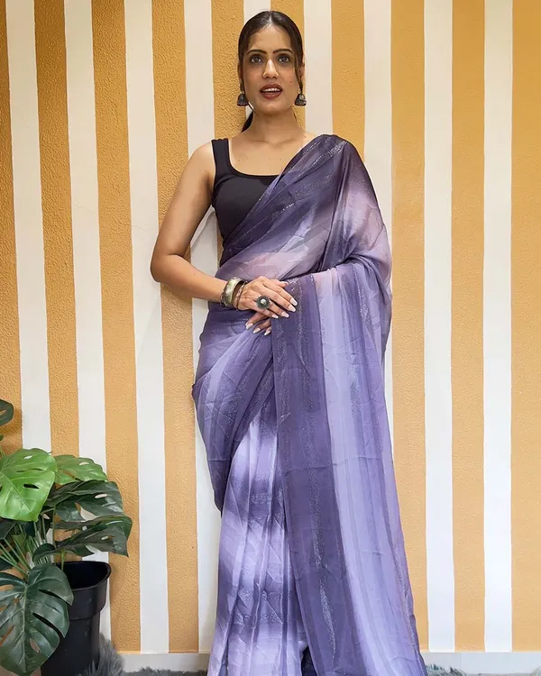 Light_Purple_Color_1-Minute_Ready_To_Wear_Naylon_Saree_With_Blouse_Piece